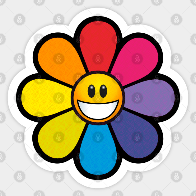 Gay Flower Rainbow Sticker TeePublic